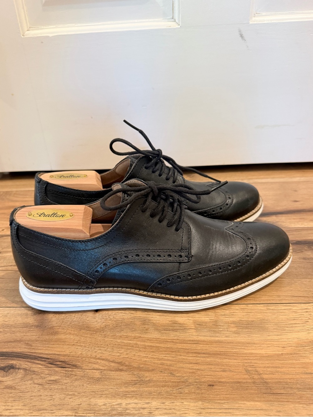 Cole Haan ØriginalGrand Wingtip Oxford Shoes Black Leather Men’s 8.5